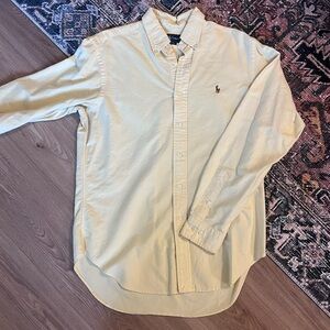 Yellow Mens Polo Button Down